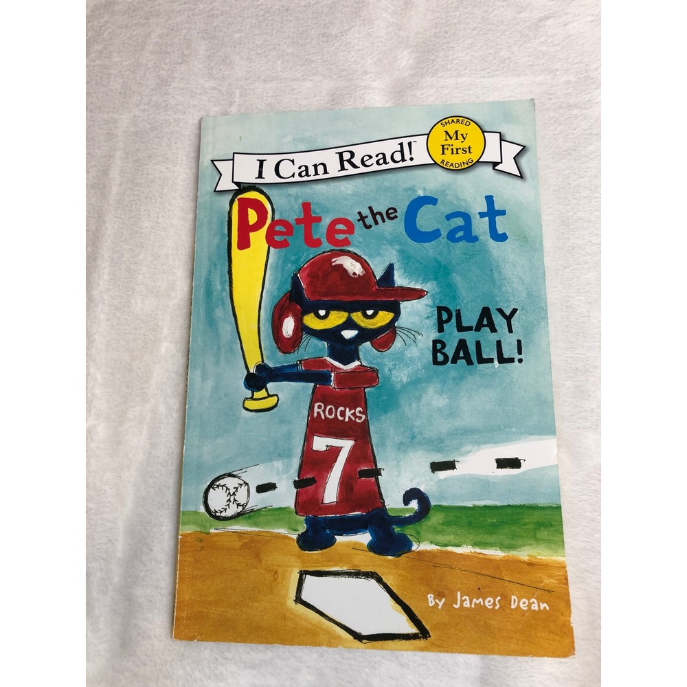 Pete the Cat Play Ball! I Can Read! Book Kids Paperback Baseball